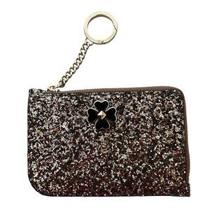 Kate Spade Odette Glitter Medium L-Zip Card Holder Wallet